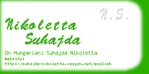 nikoletta suhajda business card